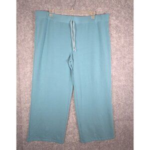 Pajamagram Women's Drawstring Sweatpants Wide leg Blue Size 2X